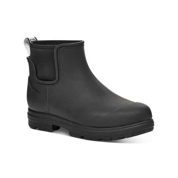 UGG Shoes - UGG Womens Black 1" Platform Heel Pull-Tab Droplet Toe Block Heel Rain Boots 10